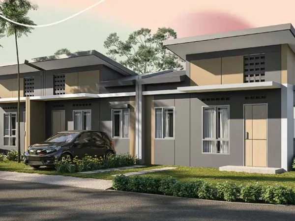 Fasad rumah cluster Magnolia Kota Podomoro Tenjo