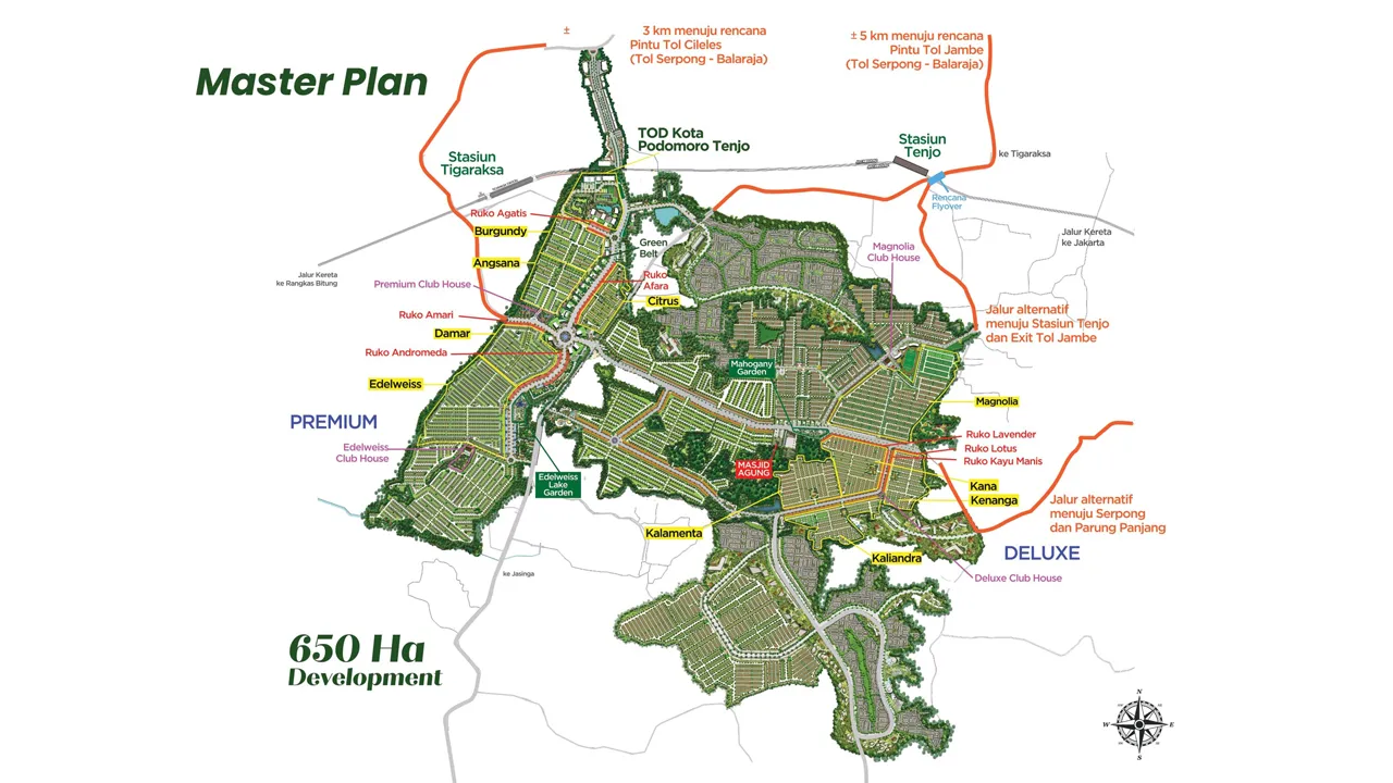 Masterplan Kota Podomoro Tenjo